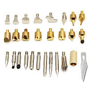 Набір для випалювання | випалювач | пенал | 26 насадок | перехідник | трафарети | підставка | red, фото 5