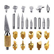 Набір для випалювання | випалювач | пенал | 26 насадок | перехідник | трафарети | підставка | red, фото 6