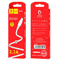 Кабель USB Denmen D23L USB - Lightning (2.1A) 2 метри WHITE
