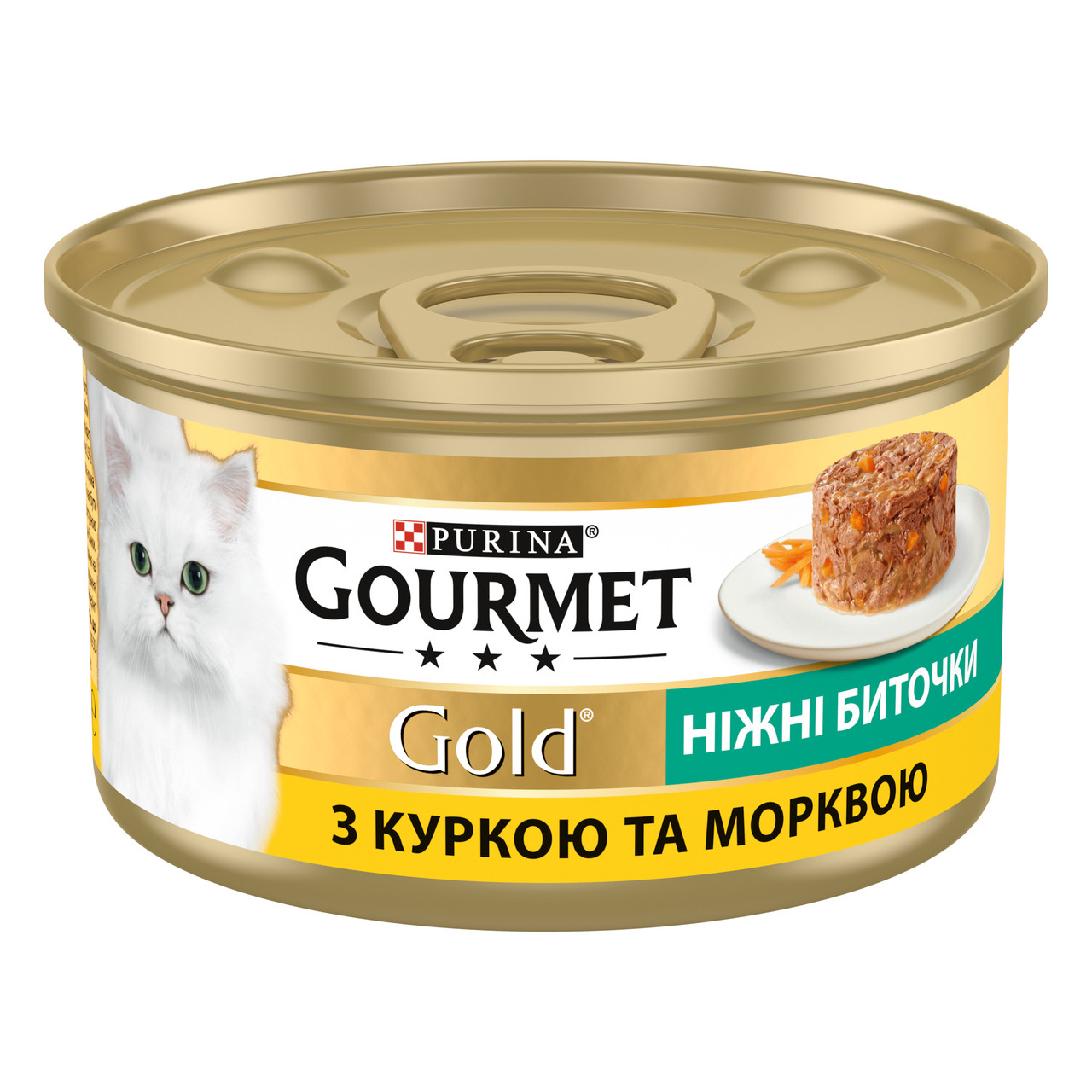 Gourmet Gold биточки с курицей и морковью 85г консерва для кошек