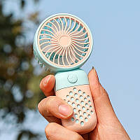 Портативный вентилятор Mini Fan Z8 Голубо-розовый, маленький вентилятор на аккумуляторе | міні вентилятор (TO)