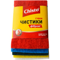 Губки кухонні Chisto Чистики фіброві 5 шт. (4820040270180), фото 1