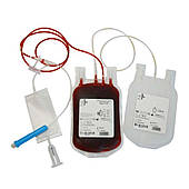 Подвійні контейнери для 350 мл. крові з розчином ЦФДА-1 з портом для пробірок