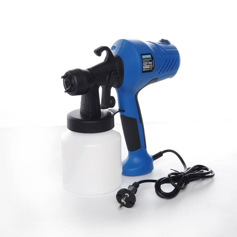 Пульверизатор для краски низкого давления APRO 350 Вт синий, электрический пневматический краскораспылитель - фото 2 - id-p1882068348