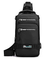 Однолямочный рюкзак сумка Mackros 1100-14 цвет черный 4л