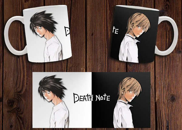 Чашка біла керамічна "Тетрадь смерті" Death Note ABC, фото 1