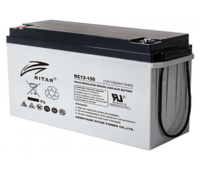 Акумуляторна батарея AGM RITAR DC12-150, Gray Case, 12V 150Ah (495*185*280)