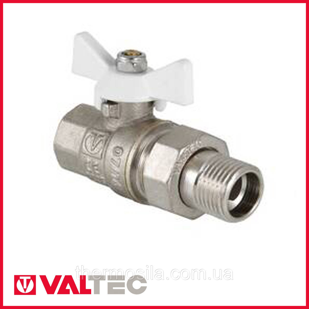 VT.227 Кран кульовий зі згоном Valtec внутрішній-зовнішній 1/2" VT.227, фото 1