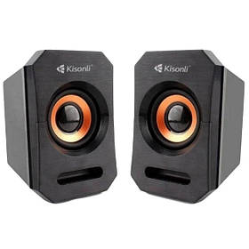 Комп'ютерні колонки Kisonli А-606 2.0 6W Black (3_02896)
