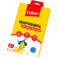 Серветки для прибирання Chisto Мікрофібра для скла та пластику 1 шт. (4820164151044), фото 1