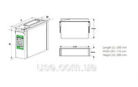 Фронтально-терминальный аккумулятор EverExceed FT12V100A 12 Volt 100 Ah типа AGM VRLA