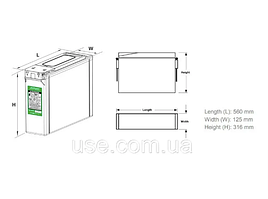 Батарея акумуляторна AGM, 12V/170Ah, 12 V, В, 150 А*год, аг, Ah, AH,  для ДБЖ, фронт-термінальна, свинцево-кислотна