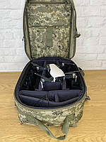 Рюкзак для квадрокоптера 45×30×17см. Сумка для дрону DJI mavic 2 і 3. Піксель
