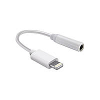 Переходник Kin Lighting(M) => Jack 3.5mm(F), 5см, White, Box
