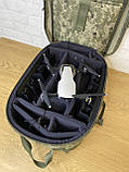 Рюкзак для квадрокоптера 45×30×17см. Сумка для дрону DJI mavic 2 і 3. Піксель, фото 3