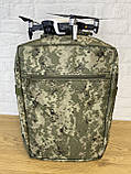 Рюкзак для квадрокоптера 45×30×17см. Сумка для дрону DJI mavic 2 і 3. Піксель, фото 10