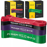 Эспандер-петля 4FIZJO Power Band 6-36 кг (резина для фитнеса и спорта) набор 4 шт 4FJ0063 Poland