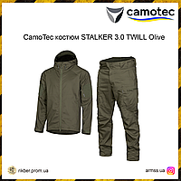 CamoTec костюм STALKER 3.0 CANVAS Olive, армейский костюм олива, демисезонный костюм военный, костюм олива ALY