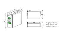 Акумулятор фронт-термінальний 12 V 75 Ампер Годин, герметичний свинцово-кислотний фронтальний акумулятор, AGM, FT, VRLA