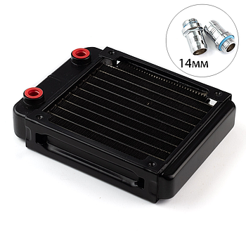 Радіатор для водяного охолодження 120х120 сопло 14мм RAD004