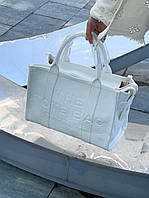 The Large Tote Bag White Leather