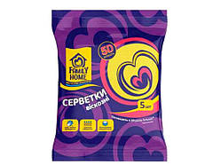 Серветки віскозні 5D мякість 5шт ТМ Family Home