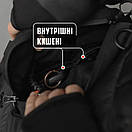 Чоловіча сумка месенджер теквір KIOTO молодіжна чорна T, фото 5