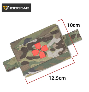 Медичний навісний підсумок зсу Idogear MOLLE мультикам для медикаментів, на плитоноску, бронежилет, пояс