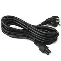 Шнур мережевий до ноутбука 3x0.75 мм, 3 м, чорний