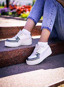 Кросівки жіночі білі Puma basket Cali white (03859)