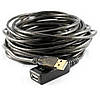 Подовжувач USB 2.0 активний репітер кабель AM-AF 10 м Black, фото 3