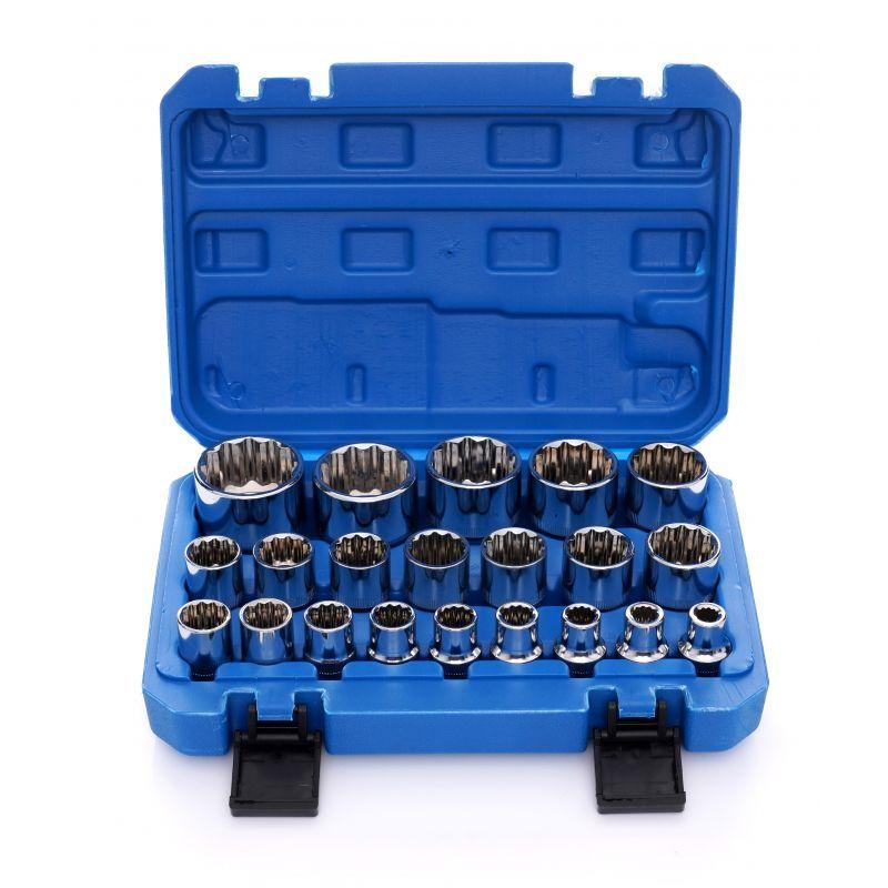Набір головок 1/2" 12-гранних (8-36 мм) 21 шт. Kraft & Dele KD10348
