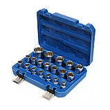Набір головок 1/2" 12-гранних (8-32 мм) 19 шт. Kraft & Dele KD10347, фото 6