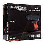 Пневматичний гайковерт 1/2" (1200 Нм) 184 л/хв (7500 об/хв) Kraft & Dele KD1432, фото 8