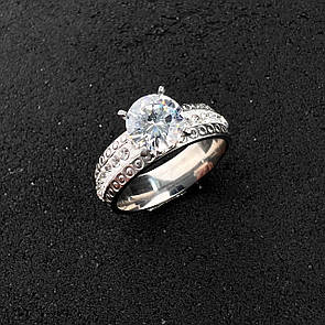 Жіноче кільце з нержавіючої медичної сталі «Принцеса Діана» (р 19.0)