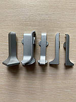 Фурнітура до алюмінієвого накладного плінтусу 40 мм анодована (срібло)