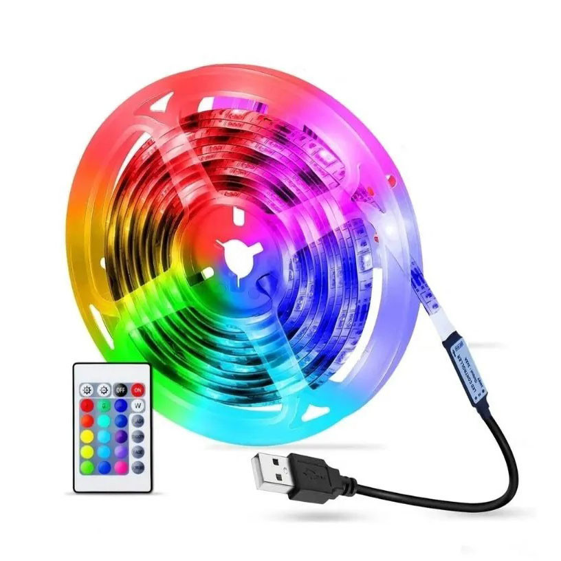 Led 5050 RGB комплект | Комплект гнучка світлодіодна стрічка Світлодіодна стрічка rgb WY-884 led 5050