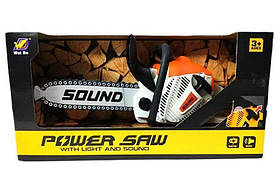 Дитяча іграшкова Бензопила 192 H звук автоматичне обертання пиляльного ланцюга на батарейках