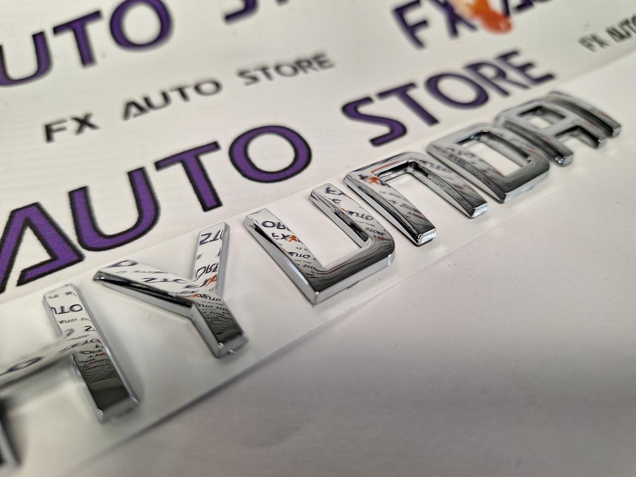 Емблема шильдик логотип букви HYUNDAI хром 144х21 мм, фото 1