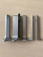 Фурнітура до алюмінієвого накладного плінтусу 60 мм анодована (срібло)