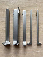 Фурнітура до алюмінієвого накладного плінтусу 100 мм анодована (срібло)