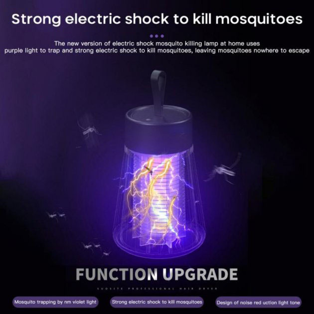 Знищувач комах для будинку Electronic shock Mosquito killing lamp НА АКУМУЛЯТОРІ для походу ND-955 на природу