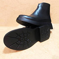 Женские весенние/осенние ботинки из натуральной кожи. 40 размер. NV-957 Цвет: черный