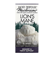 Fungi Perfecti Host Defense їжовик гребінчастий для пам'яті та нервової системи 60 вегетаріанських капсул, фото 2