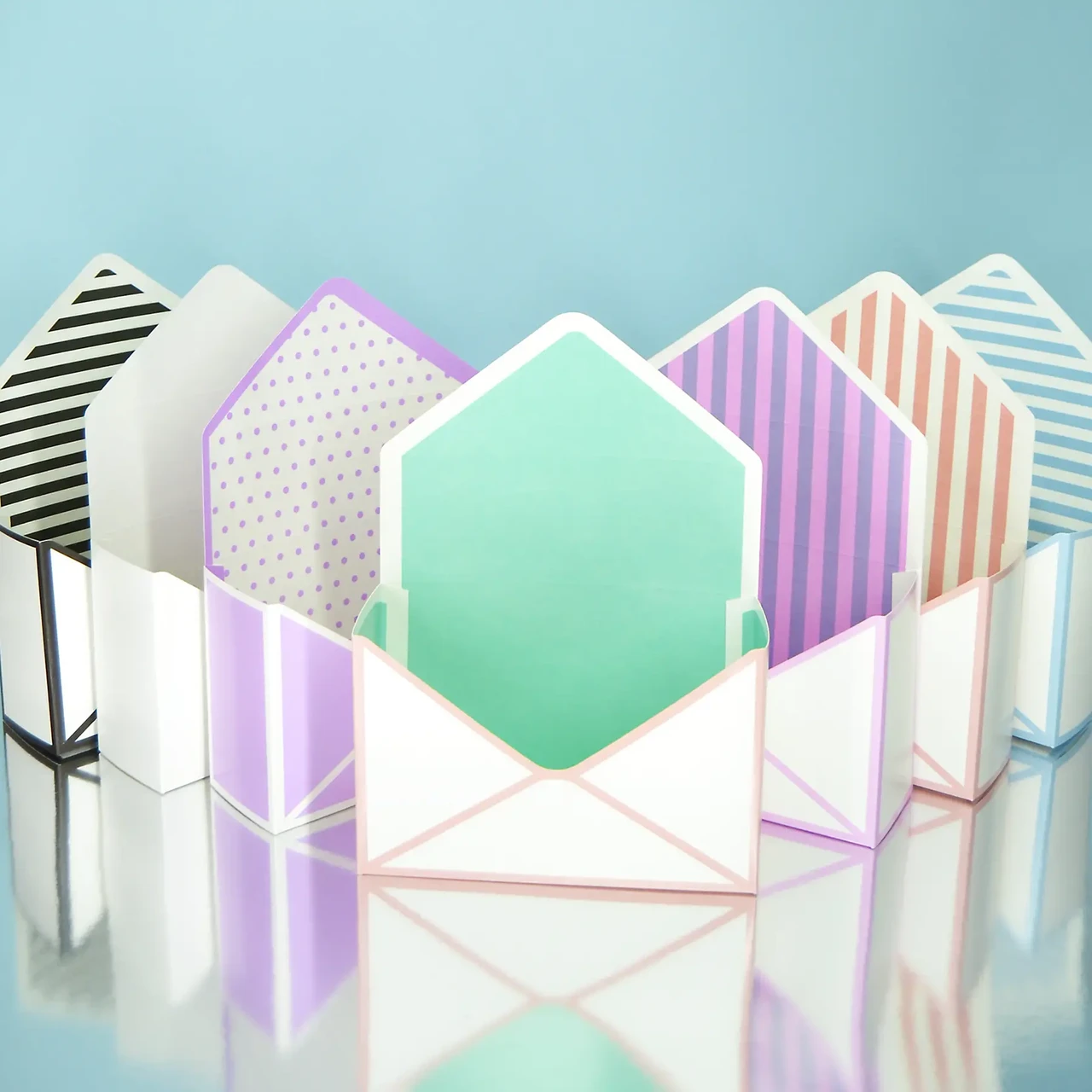 Набір флористичних конвертів, ассорті, 7 штук, фото 1