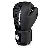 Боксерські рукавиці Phantom APEX Black 12 унцій (Бинти 4м. в подарунок), фото 2