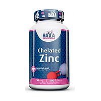 Витамины и минералы Haya Labs Zinc Bisglycinate 30 mg, 100 таблеток