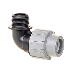 "COS" Коліно зовнішне різьблення для труб ПНД