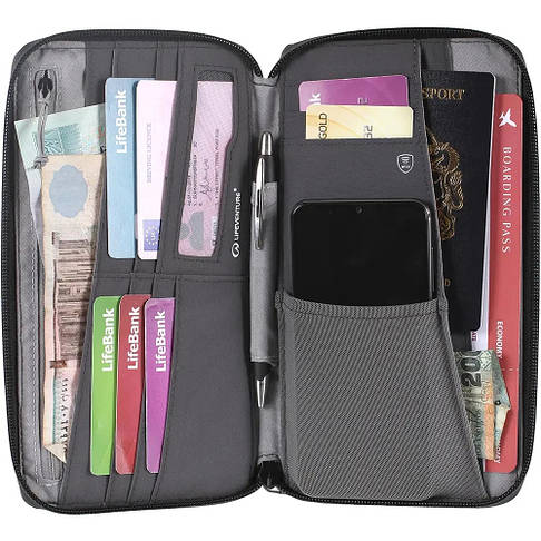 Гаманець Lifeventure Recycled RFID Travel Wallet grey, фото 4