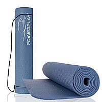 Килимок для йоги та фітнесу PowerPlay 4010 PVC Yoga Mat Темно-синій (173x61x0.6)